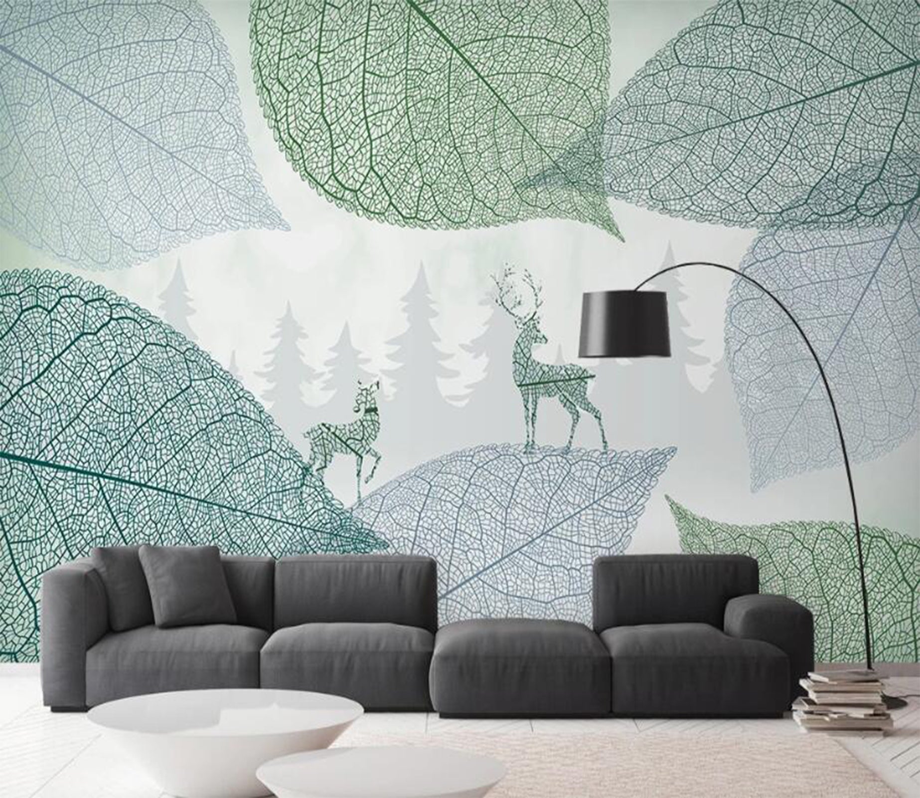 3D Clear Veins Of Leaves 2533 Wall Murals