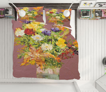 3D Vase Chrysanthemum 1088 Allan P. Friedlander Bedding Bed Pillowcases Quilt