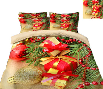3D Gift 31222 Christmas Quilt Duvet Cover Xmas Bed Pillowcases