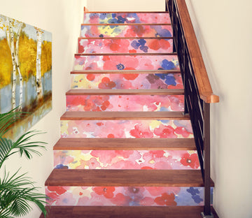 3D Pink Paint Art 211 Stair Risers