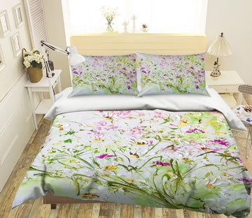 3D Watercolor Pink Flowers 521 Skromova Marina Bedding Bed Pillowcases Quilt