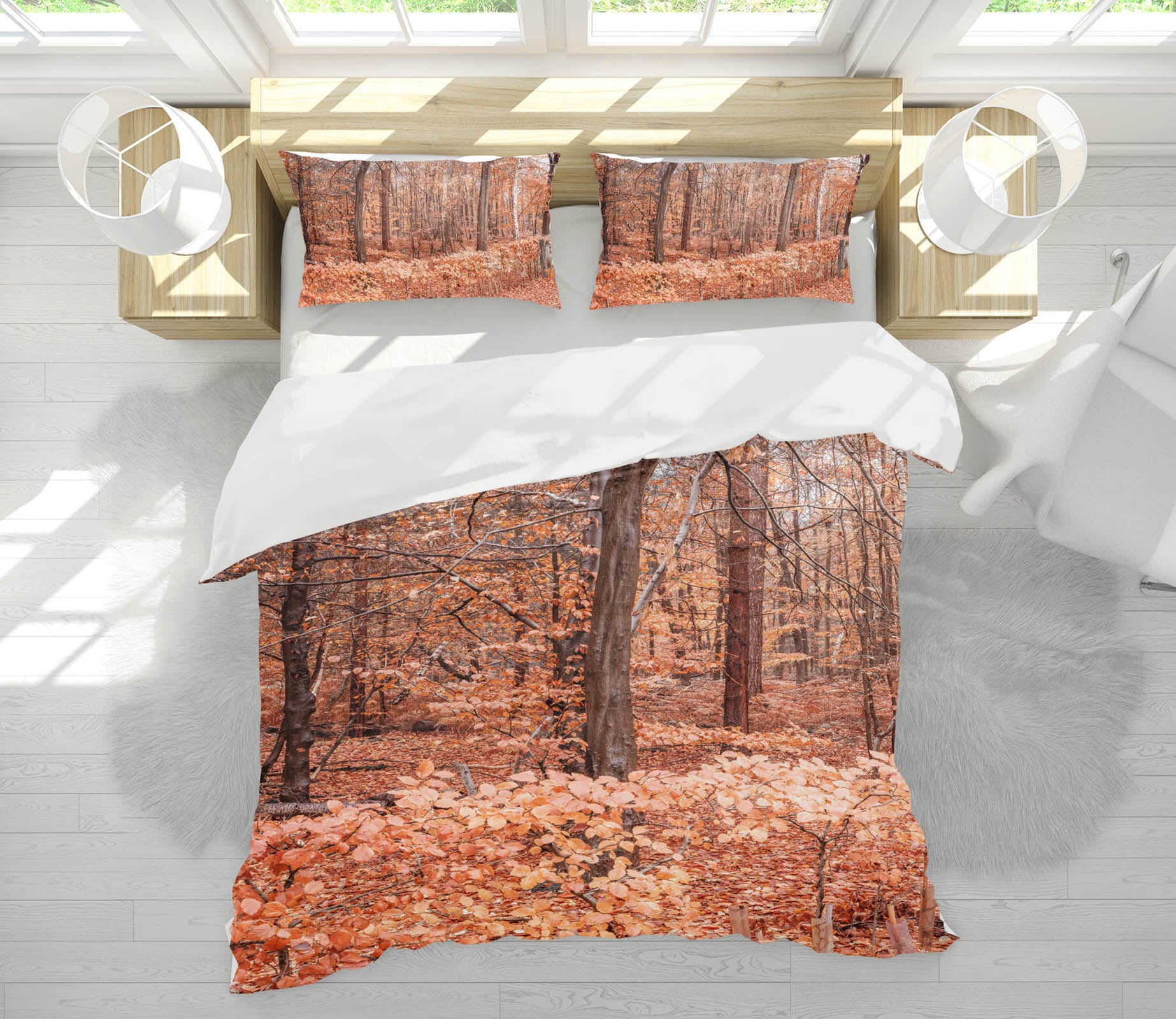 3D Yellow Leaves 7133 Assaf Frank Bedding Bed Pillowcases Quilt Cover Duvet Cover