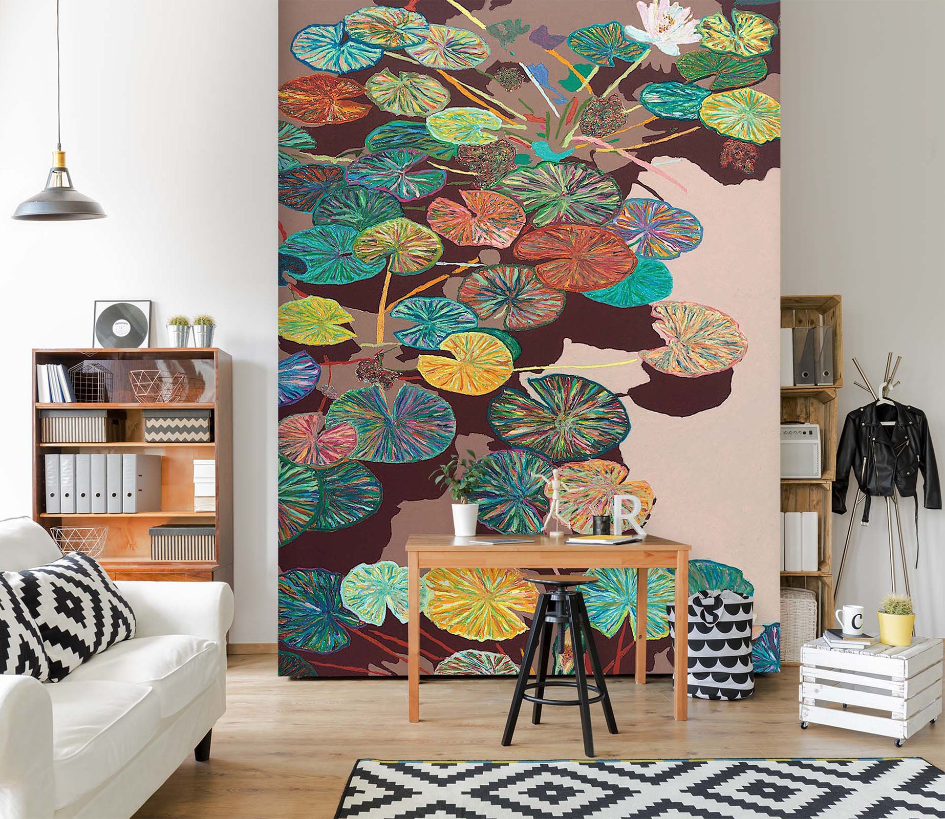 3D Summer Pond 285 Allan P. Friedlander Wall Mural Wall Murals