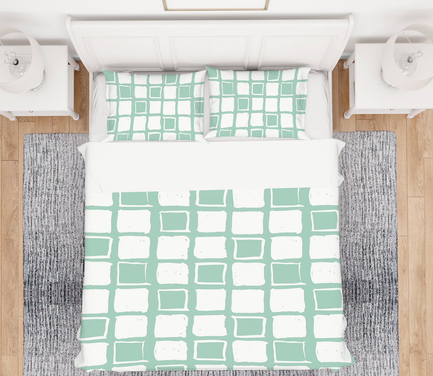 3D Green Square 10970 Kashmira Jayaprakash Bedding Bed Pillowcases Quilt