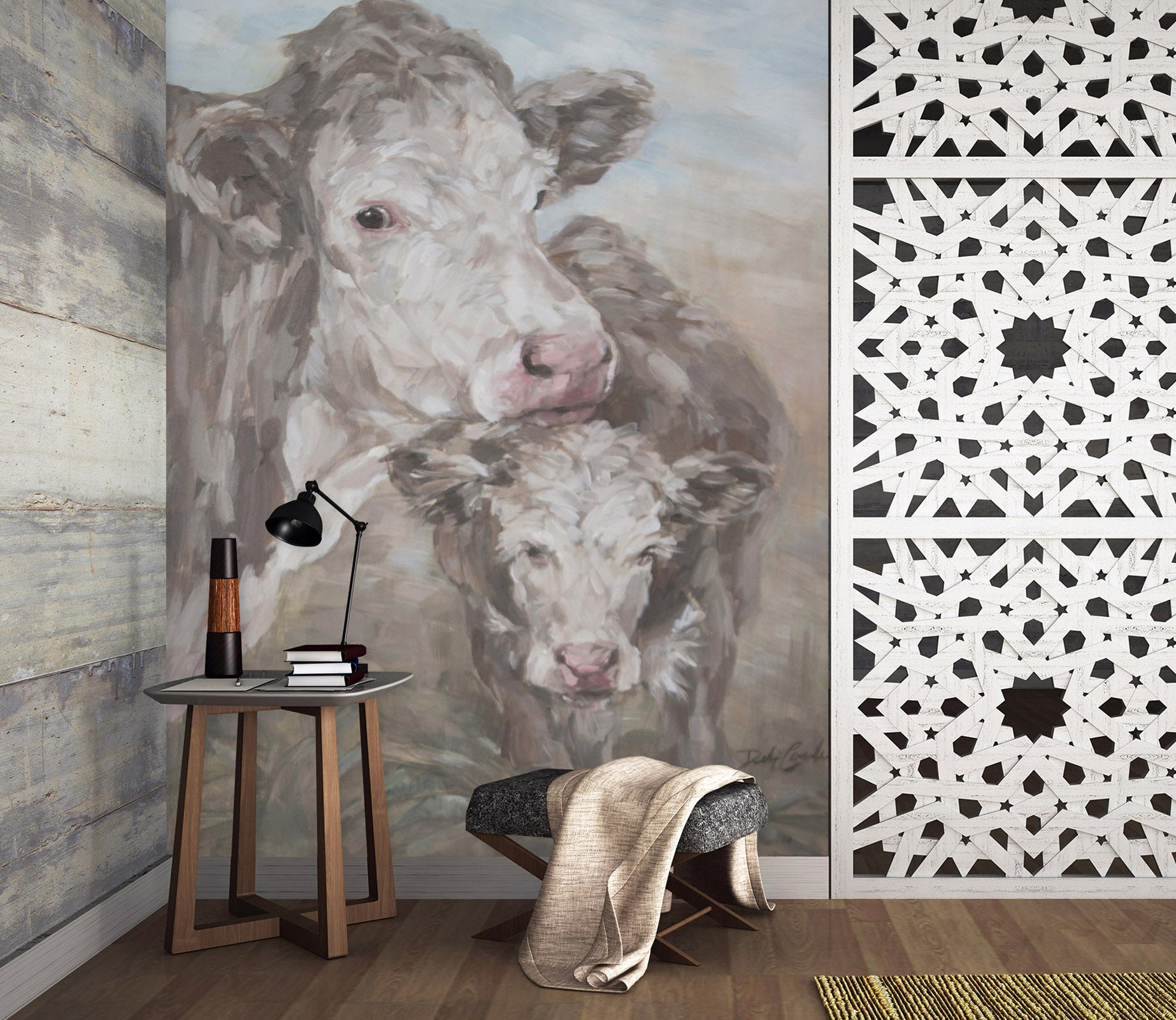 3D Cattle 3138 Debi Coules Wall Mural Wall Murals