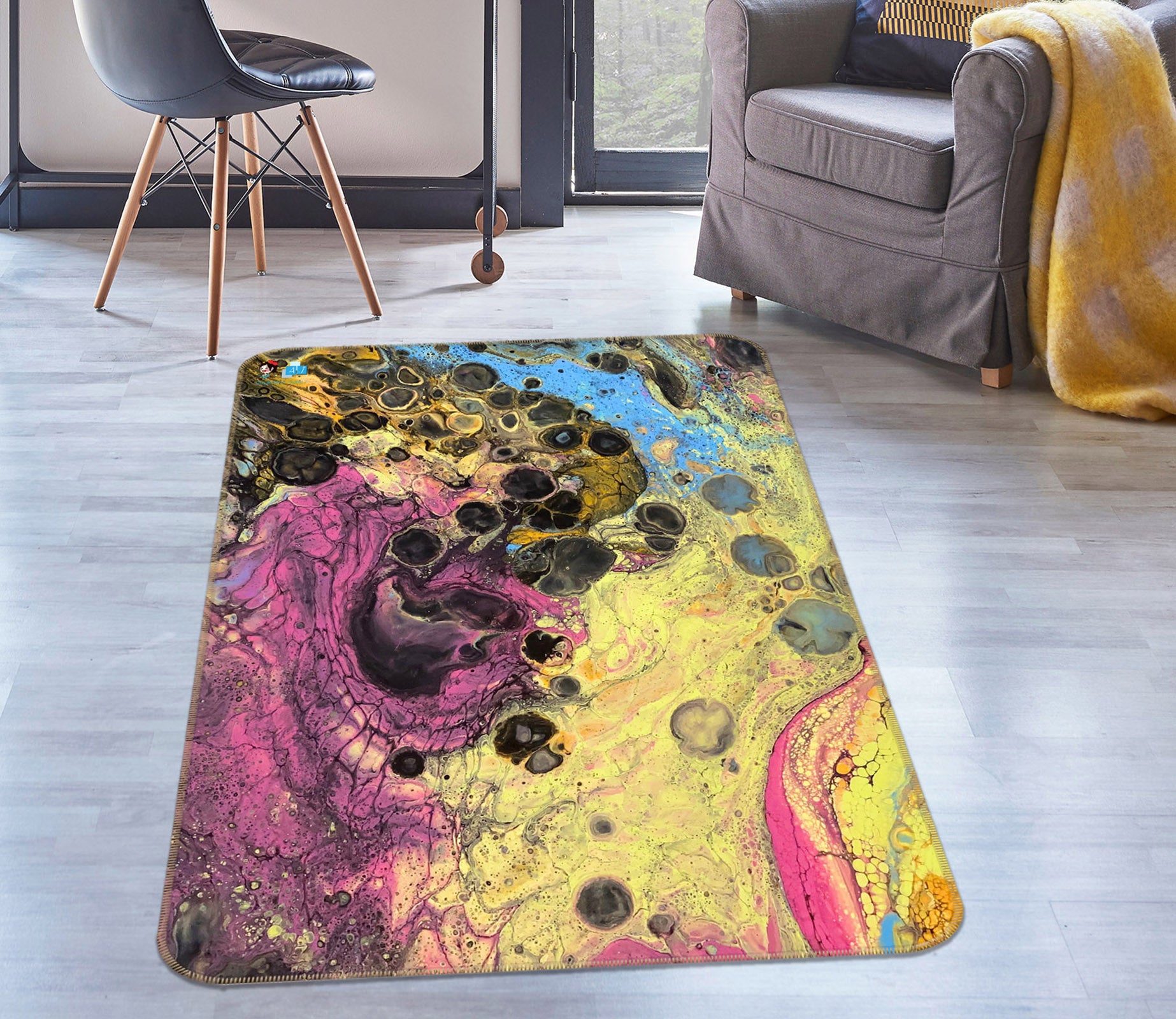 3D Colorful Texture 40029 Valerie Latrice Rug Non Slip Rug Mat