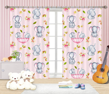 3D Elephant Umbrella 136 Uta Naumann Curtain Curtains Drapes