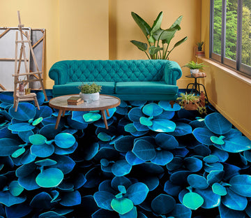 3D Fantasy Blue Flowers 462 Floor Mural  Wallpaper Murals Rug & Mat Print Epoxy waterproof bath floor