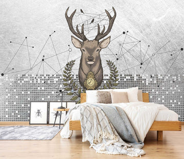 3D Deer Head Decoration 532 Wallpaper AJ Wallpaper 2 