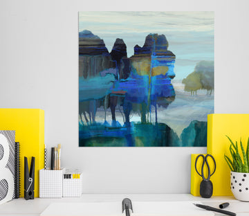 3D Blue Lake 028 Michael Tienhaara Wall Sticker