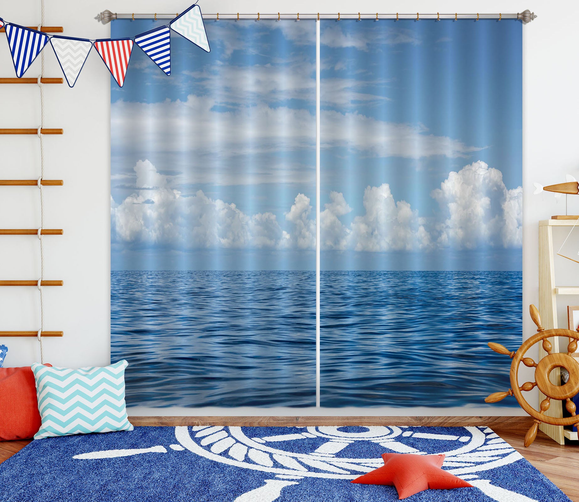 3D Crystal Clear Water 113 Marco Carmassi Curtain Curtains Drapes