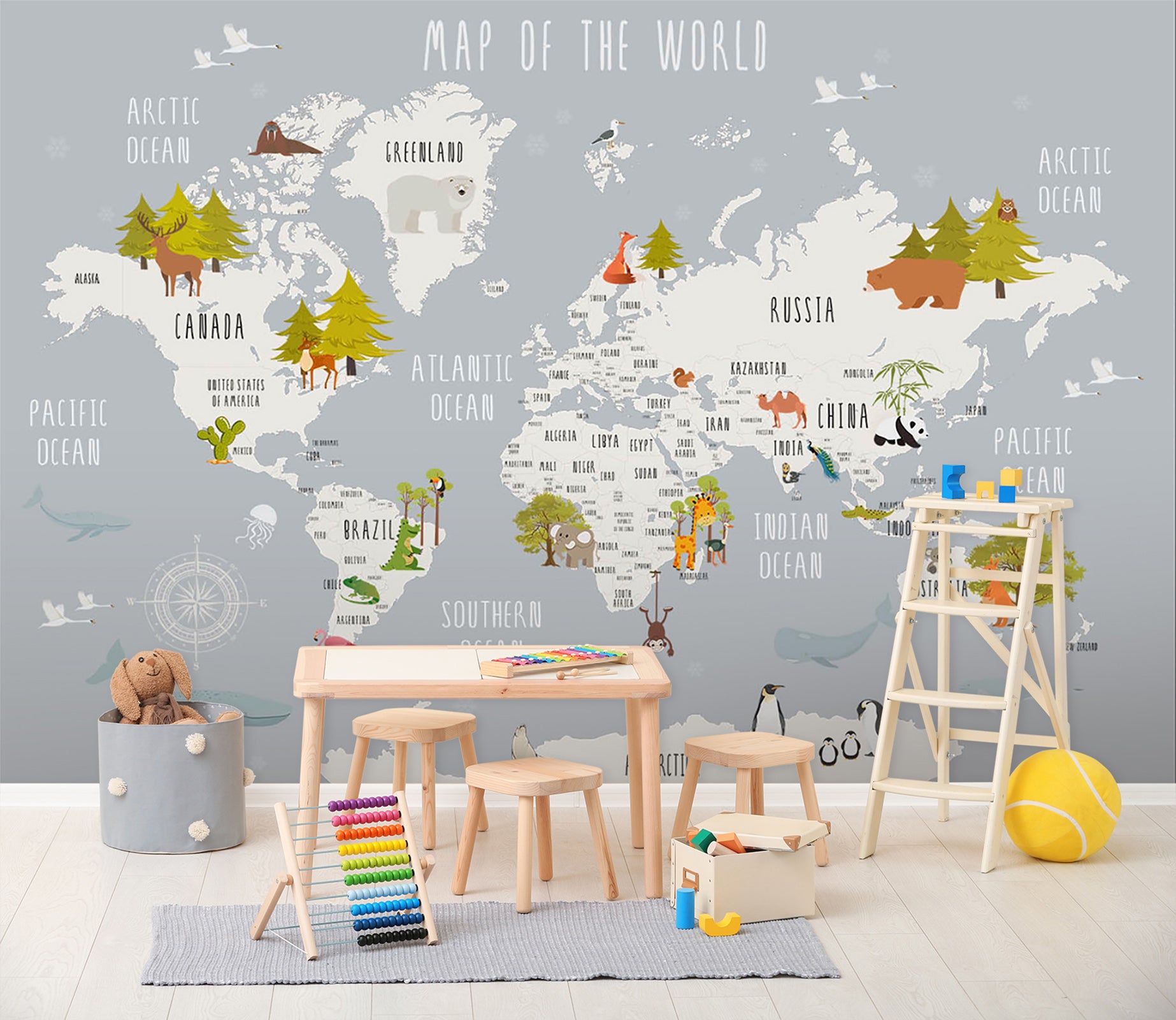 3D Forest Map 029 Wall Murals