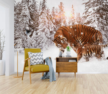 3D Snow Tiger 271 Wall Murals