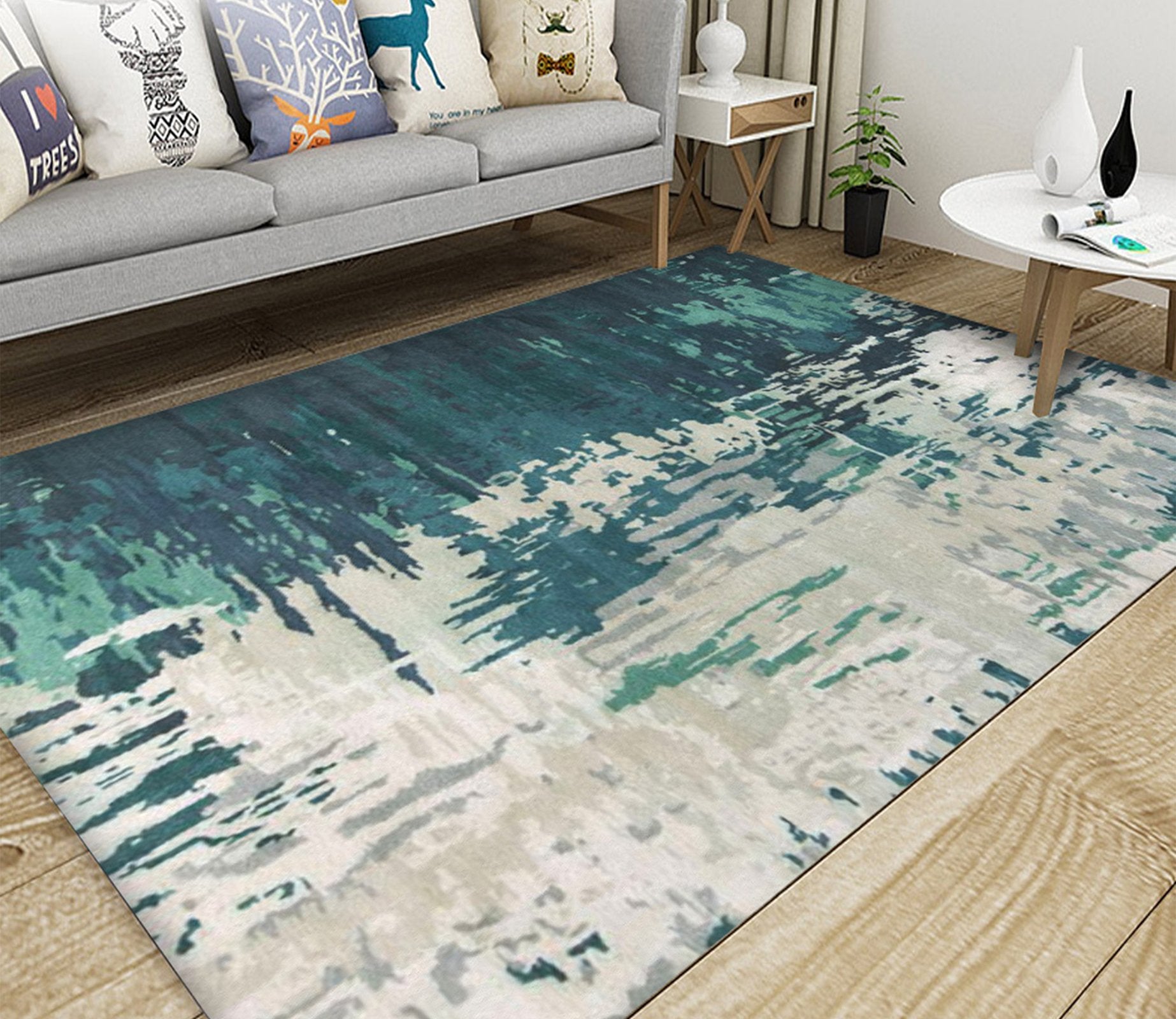 3D Dark Green Inkjet WG156 Non Slip Rug Mat Mat AJ Creativity Home 
