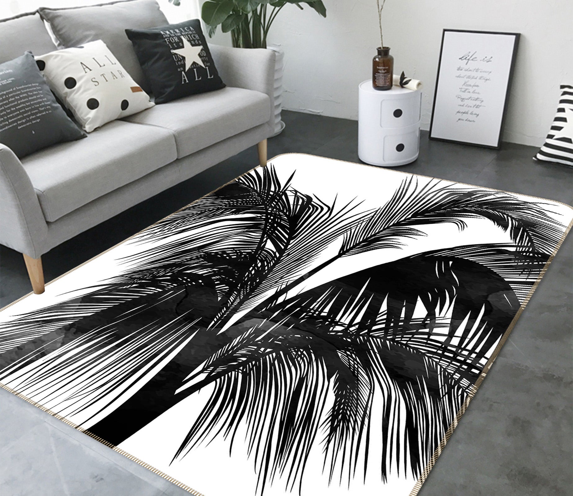 3D Sunset Boulevard 1115 Boris Draschoff Rug Non Slip Rug Mat