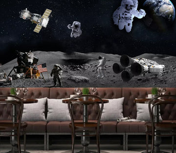 3D Rocket Astronaut WC1700 Wall Murals
