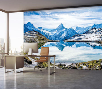 3D Snow Mountain Lake 008 Wall Murals Wallpaper AJ Wallpaper 2 