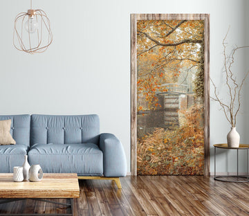 3D Park Bridge 5107 Assaf Frank Door Mural