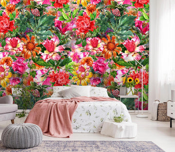 3D Red Sunflower 46 Wall Murals