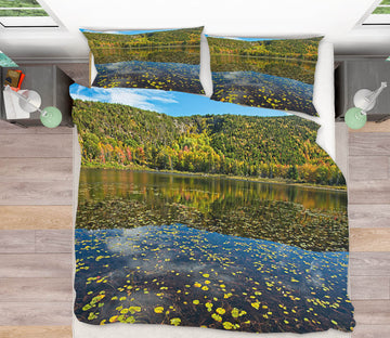 3D Lake Leaves 62188 Kathy Barefield Bedding Bed Pillowcases Quilt