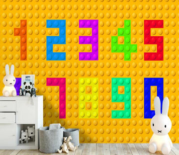 3D Colored Numbers 233 Wall Murals