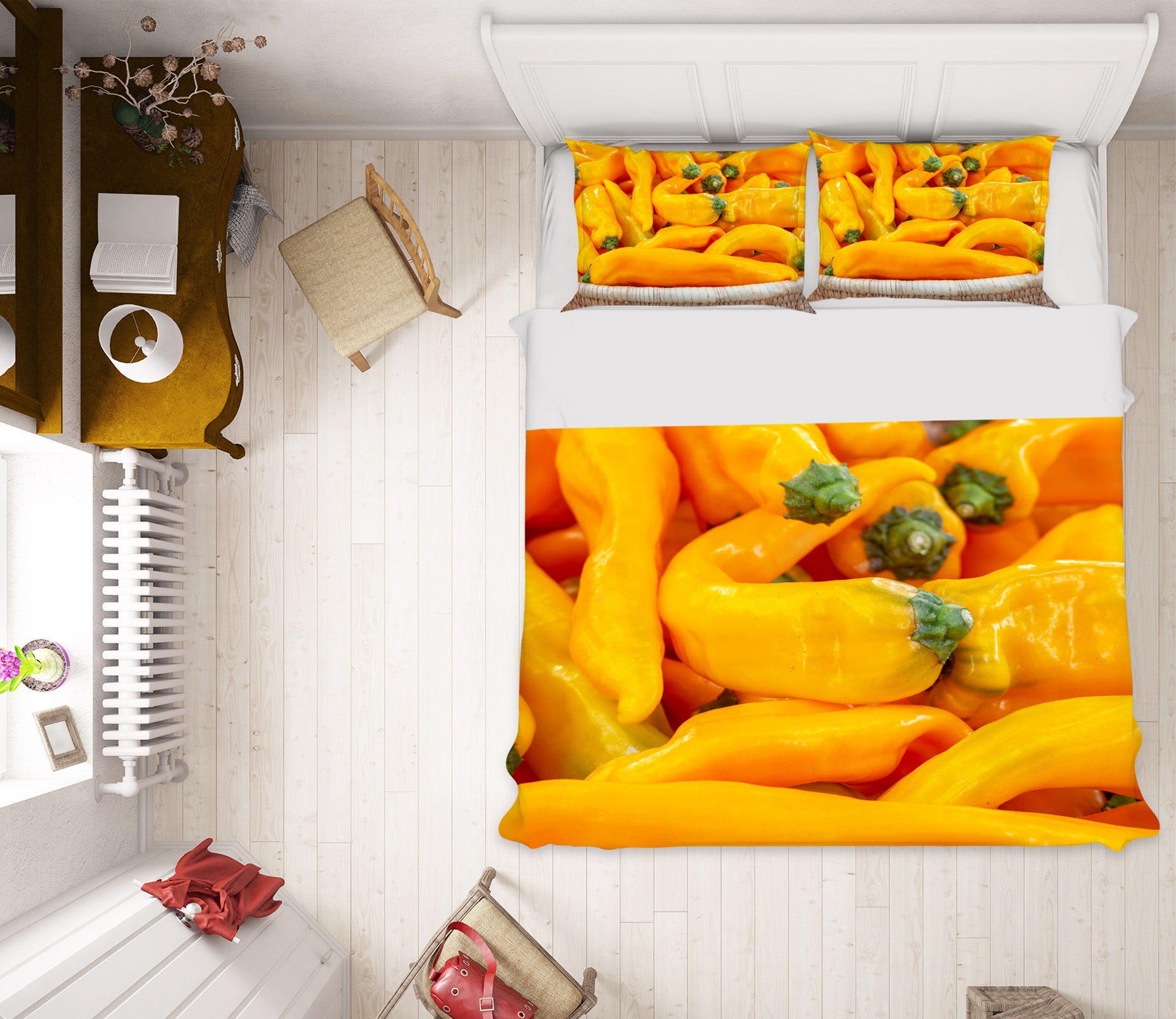 3D Yellow Chili 6955 Assaf Frank Bedding Bed Pillowcases Quilt Cover Duvet Cover