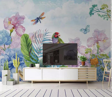 3D Flower Bird WG83 Wall Murals Wallpaper AJ Wallpaper 2 