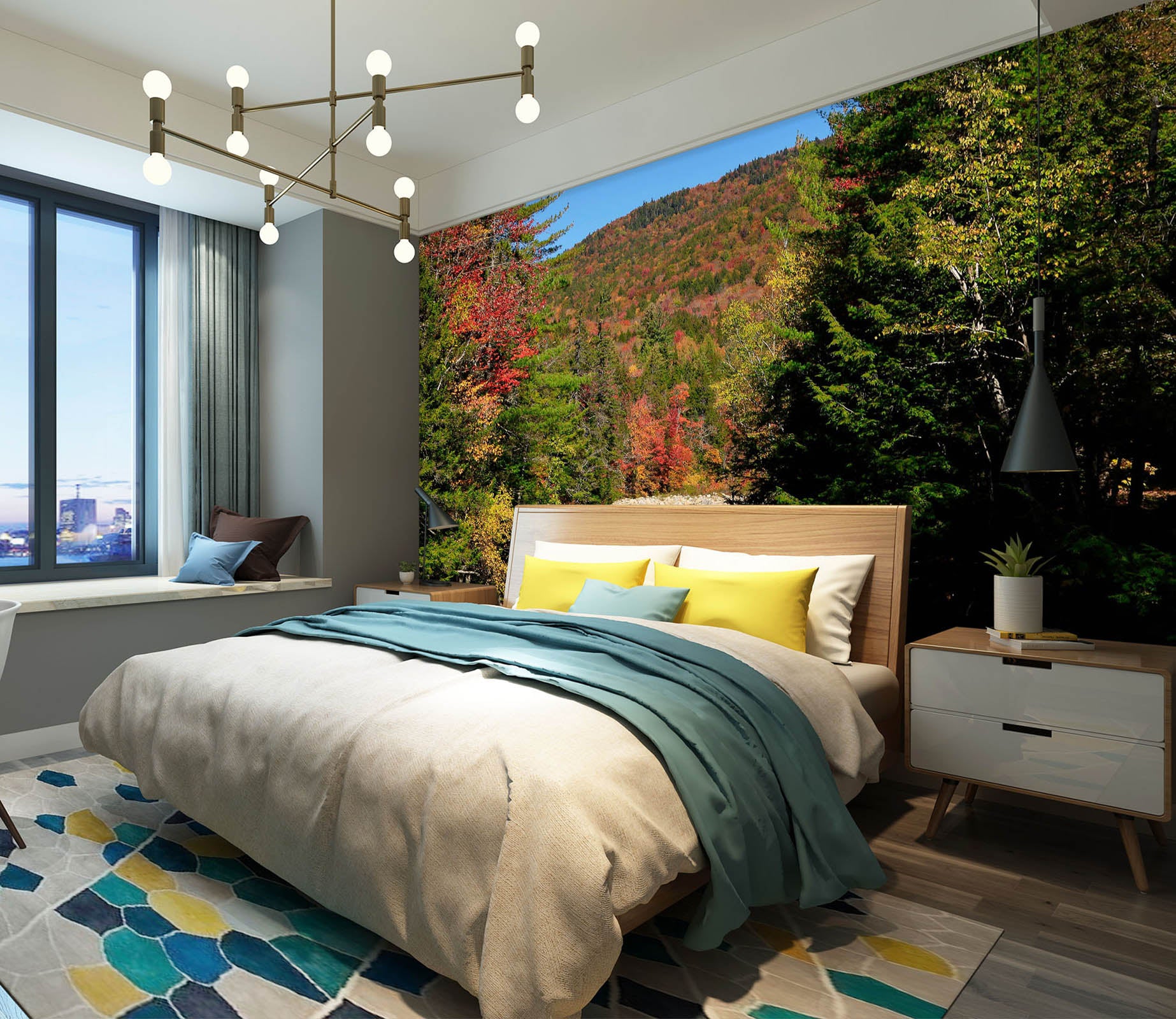 3D River Bend 62092 Kathy Barefield Wall Mural Wall Murals