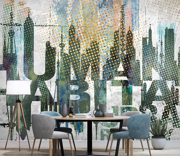 3D Cactus Letter WG048 Wall Murals