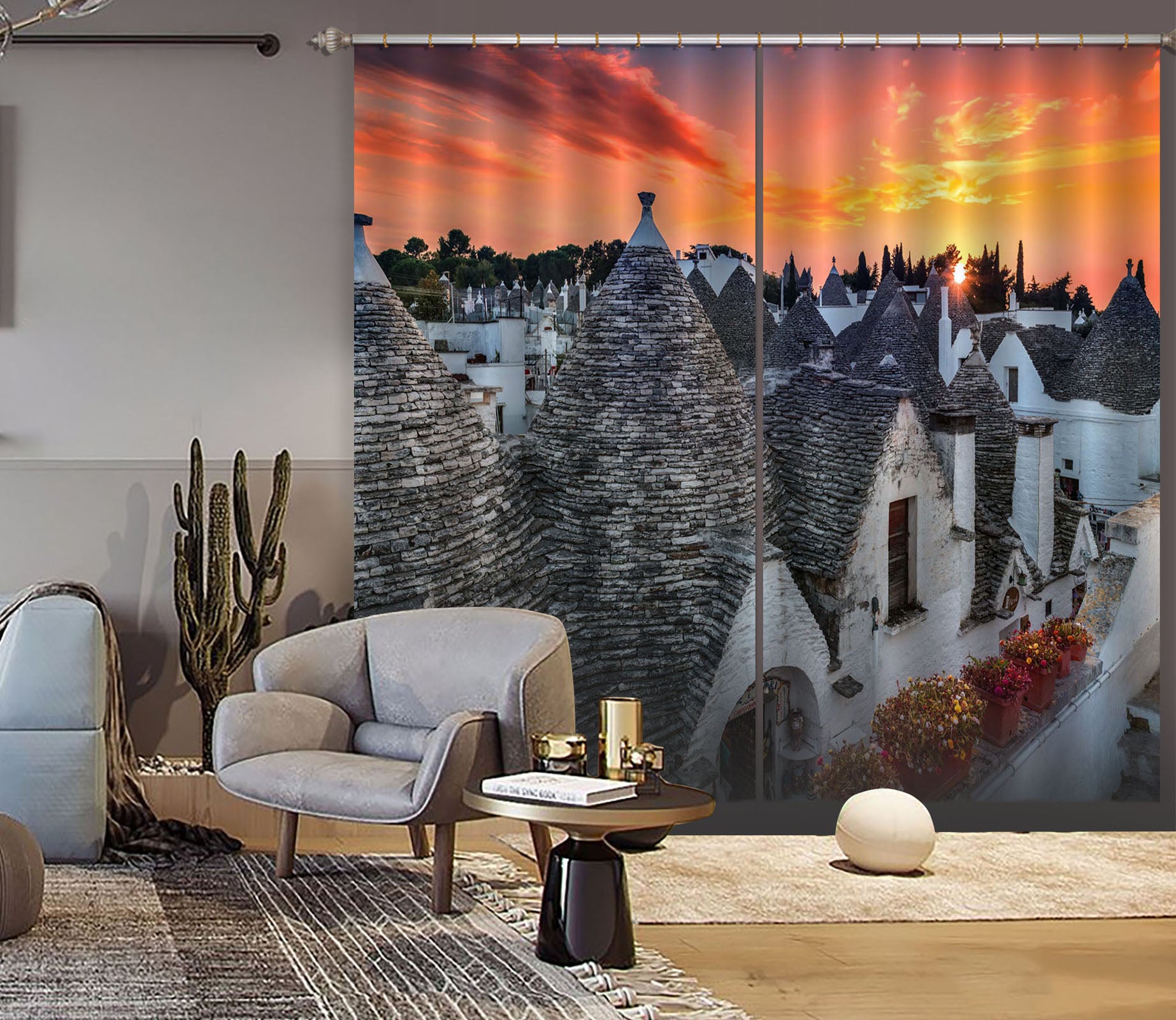 3D Cold City 171 Marco Carmassi Curtain Curtains Drapes