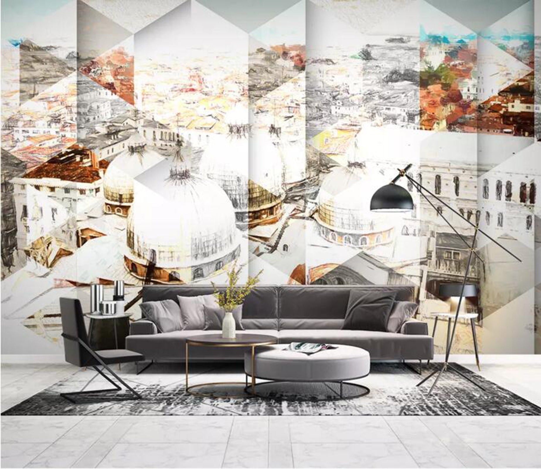 3D Color City WC21 Wall Murals Wallpaper AJ Wallpaper 2 