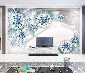 3D Light Flowers WC32 Wall Murals Wallpaper AJ Wallpaper 2 