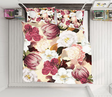 3D Peony Flower 168 Uta Naumann Bedding Bed Pillowcases Quilt