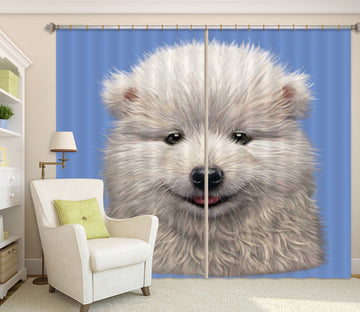 3D Cute Dog 066 Vincent Hie Curtain Curtains Drapes