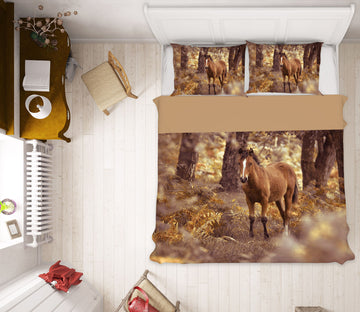 3D Forest Horse 1006 Assaf Frank Bedding Bed Pillowcases Quilt
