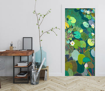 3D Lotus Pond Pattern 93159 Allan P. Friedlander Door Mural