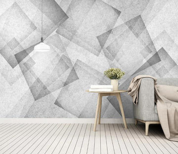 3D Gray Square 418 Wall Murals