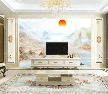 3D Mountain River Scenery WC20 Wall Murals Wallpaper AJ Wallpaper 2 