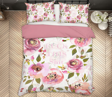3D Graffiti Pink Flowers 056 Uta Naumann Bedding Bed Pillowcases Quilt