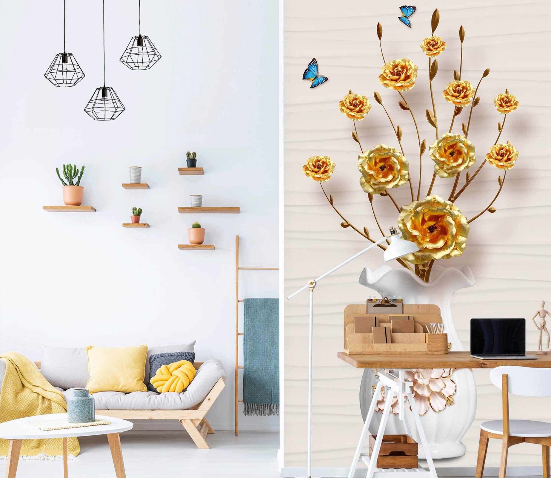 3D Butterfly Flower 1851 Wall Murals