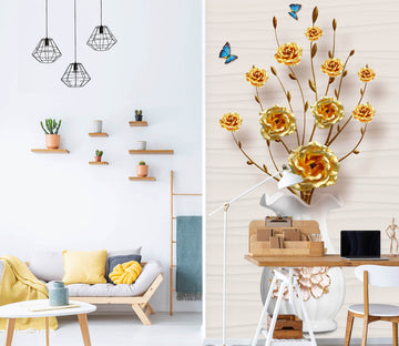 3D Butterfly Flower 1851 Wall Murals