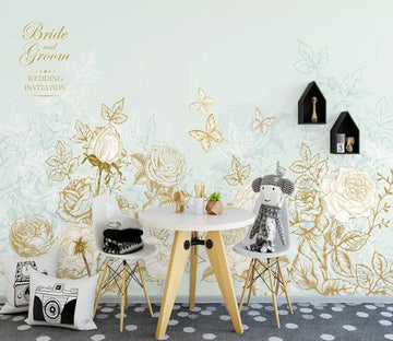 3D Flower Butterfly WC85 Wall Murals Wallpaper AJ Wallpaper 2 