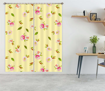 3D Yellow Flower 155 Uta Naumann Curtain Curtains Drapes