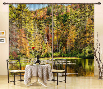 3D Forest River 5353 Beth Sheridan Curtain Curtains Drapes
