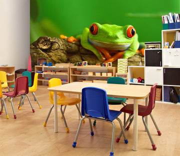 3D Green Frog 162 Wall Murals Wallpaper AJ Wallpaper 2 