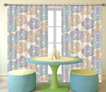 3D Flower Pattern 796 Curtains Drapes