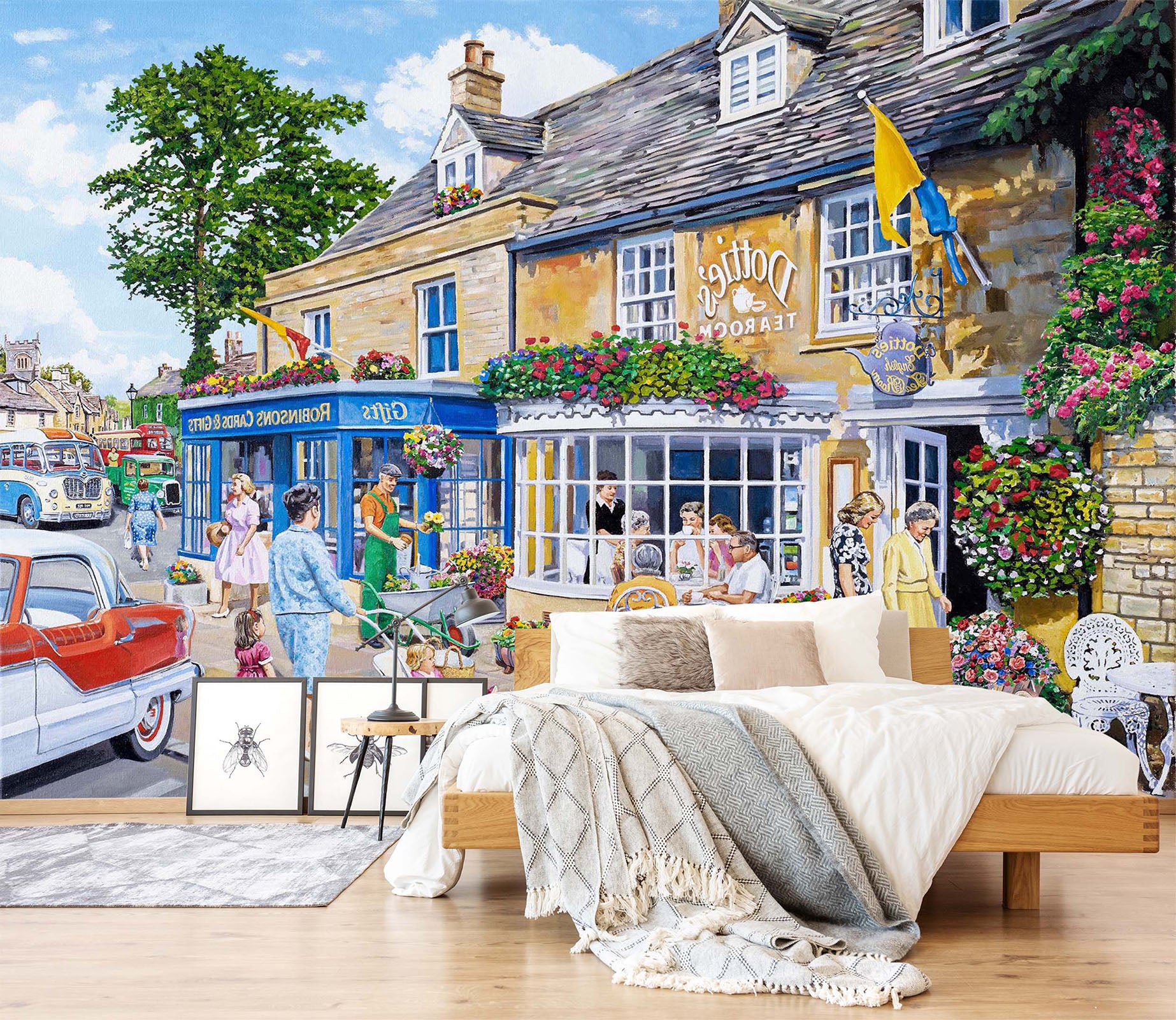 3D Dottie's Tea Room 1020 Trevor Mitchell Wall Mural Wall Murals