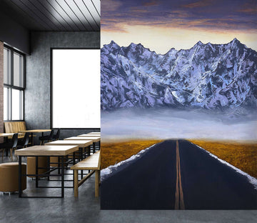 3D Snow Mountain Highway 9836 Marina Zotova Wall Mural Wall Murals
