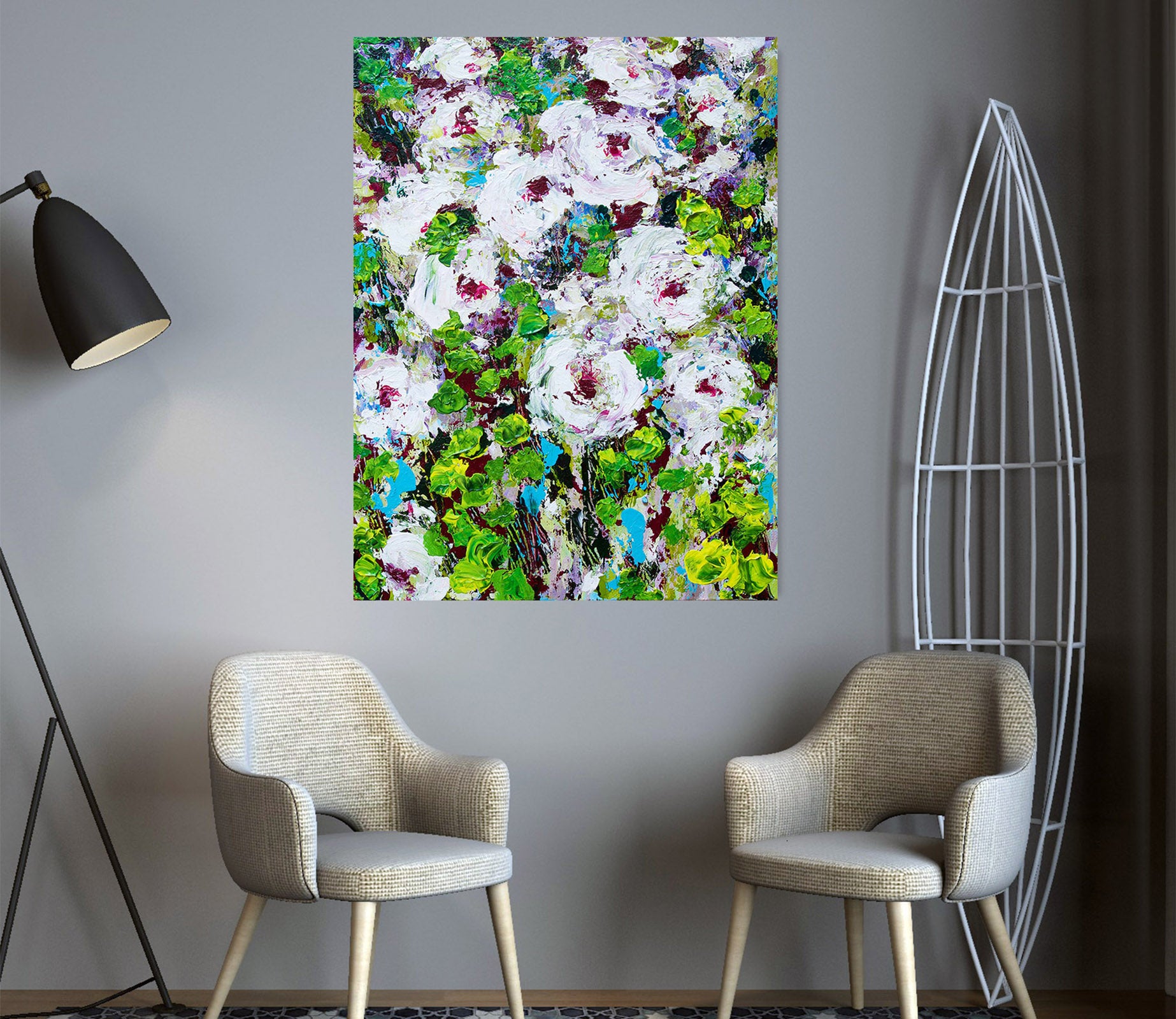 3D White Garden 286 Allan P. Friedlander Wall Sticker