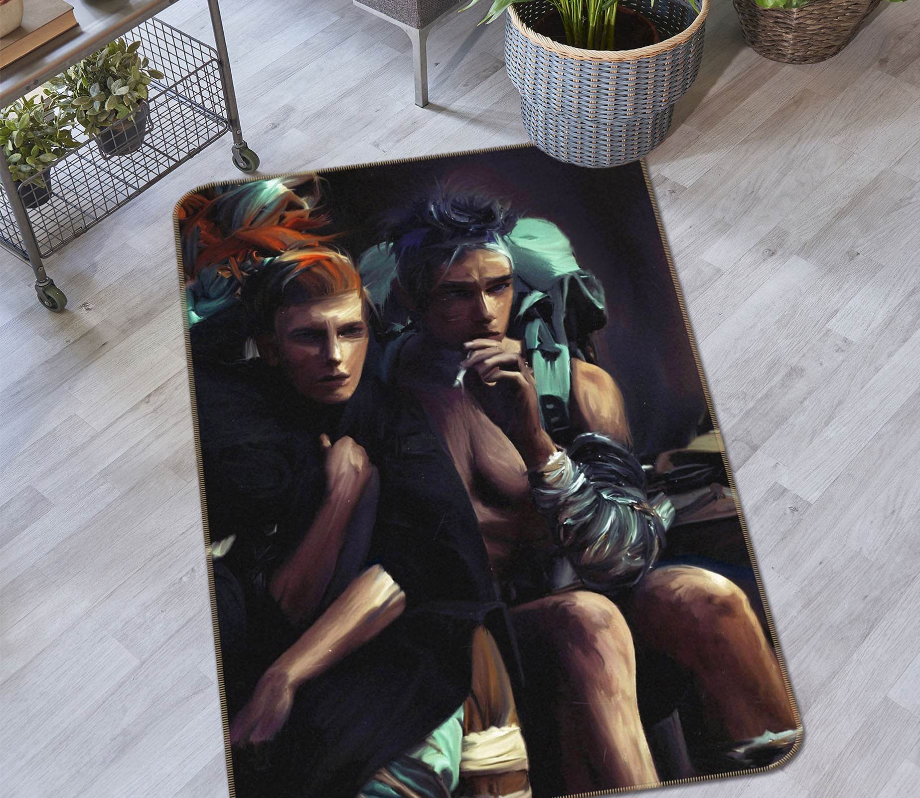 3D King Queen 1009 Marco Cavazzana Rug Non Slip Rug Mat